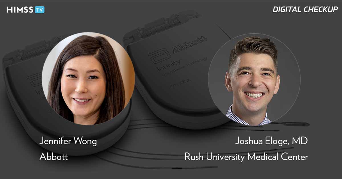 Dr. Joshua Eloge, Rush University Medical Center, and Jennifer Wong, Abbott_TRANSCEND Research footage and image courtesy of Abbott