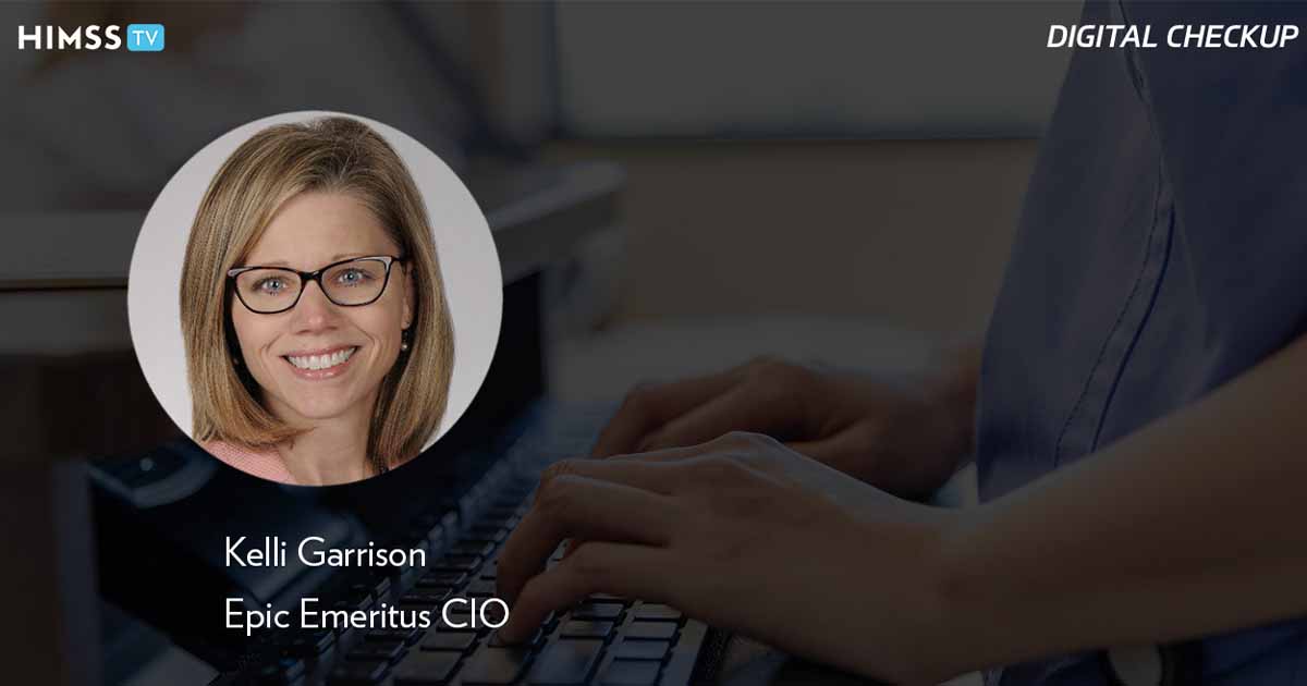 Kelli Garrison Epic Emeritus CIO_Healthcare worker using keyboard Photo by SDI Productions/E+/Getty Images