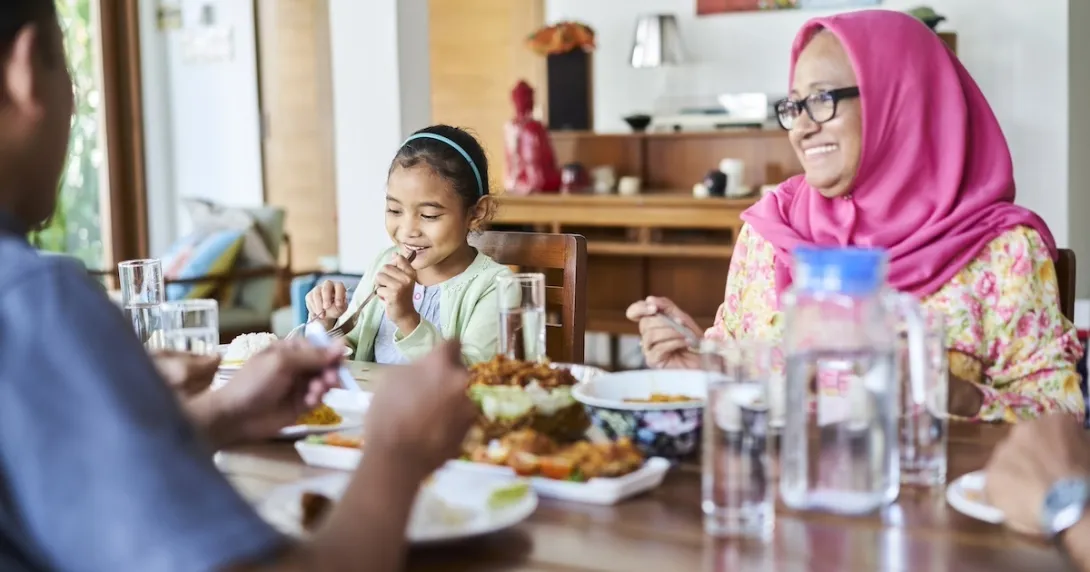 Family enjoying a meal Family enjoying a meal